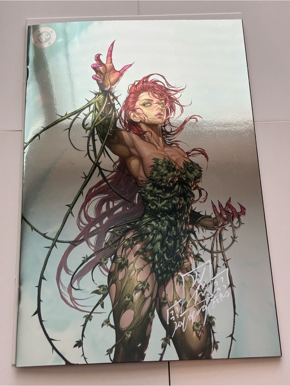 Poison Ivy #38 Kyuyong Eom Signed & Remarked Virgin Foil Variant COA NM+